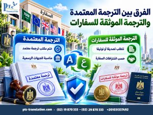 الفرق بين الترجمة المعتمدة والترجمة الموثقة للسفارات